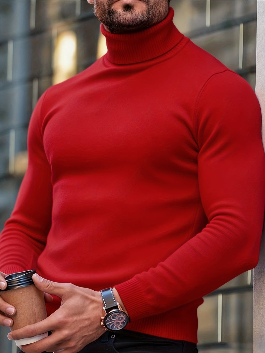 Adrian | Suéter de Punto Premium con Cuello Alto