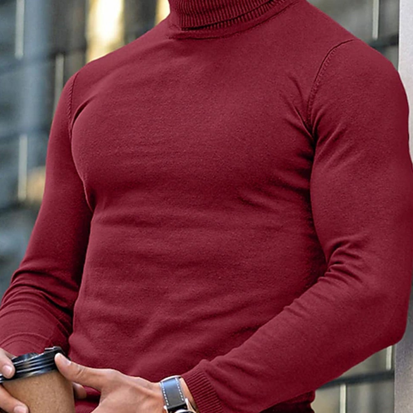 Adrian | Suéter de Punto Premium con Cuello Alto