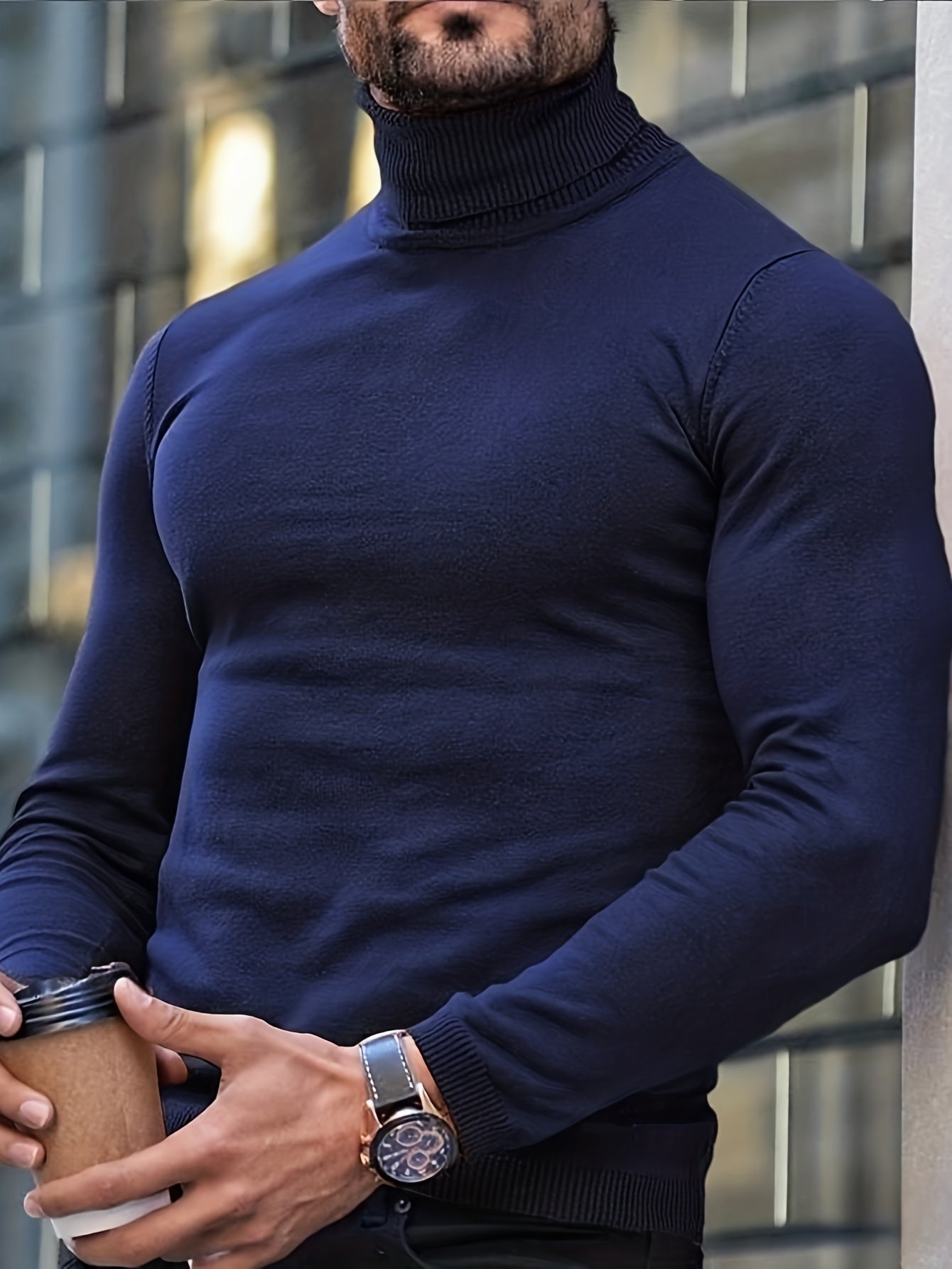 Adrian | Suéter de Punto Premium con Cuello Alto