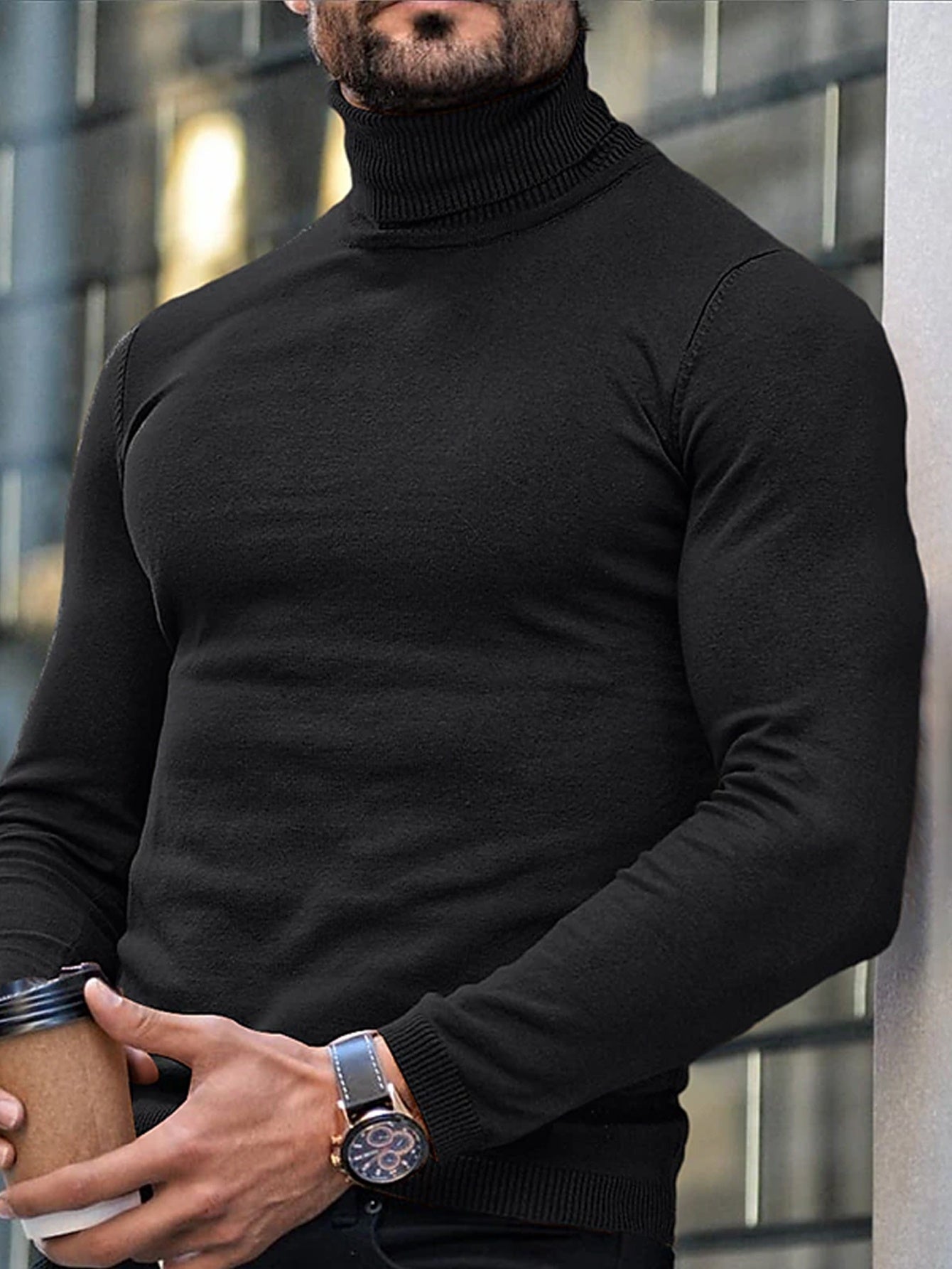 Adrian | Suéter de Punto Premium con Cuello Alto