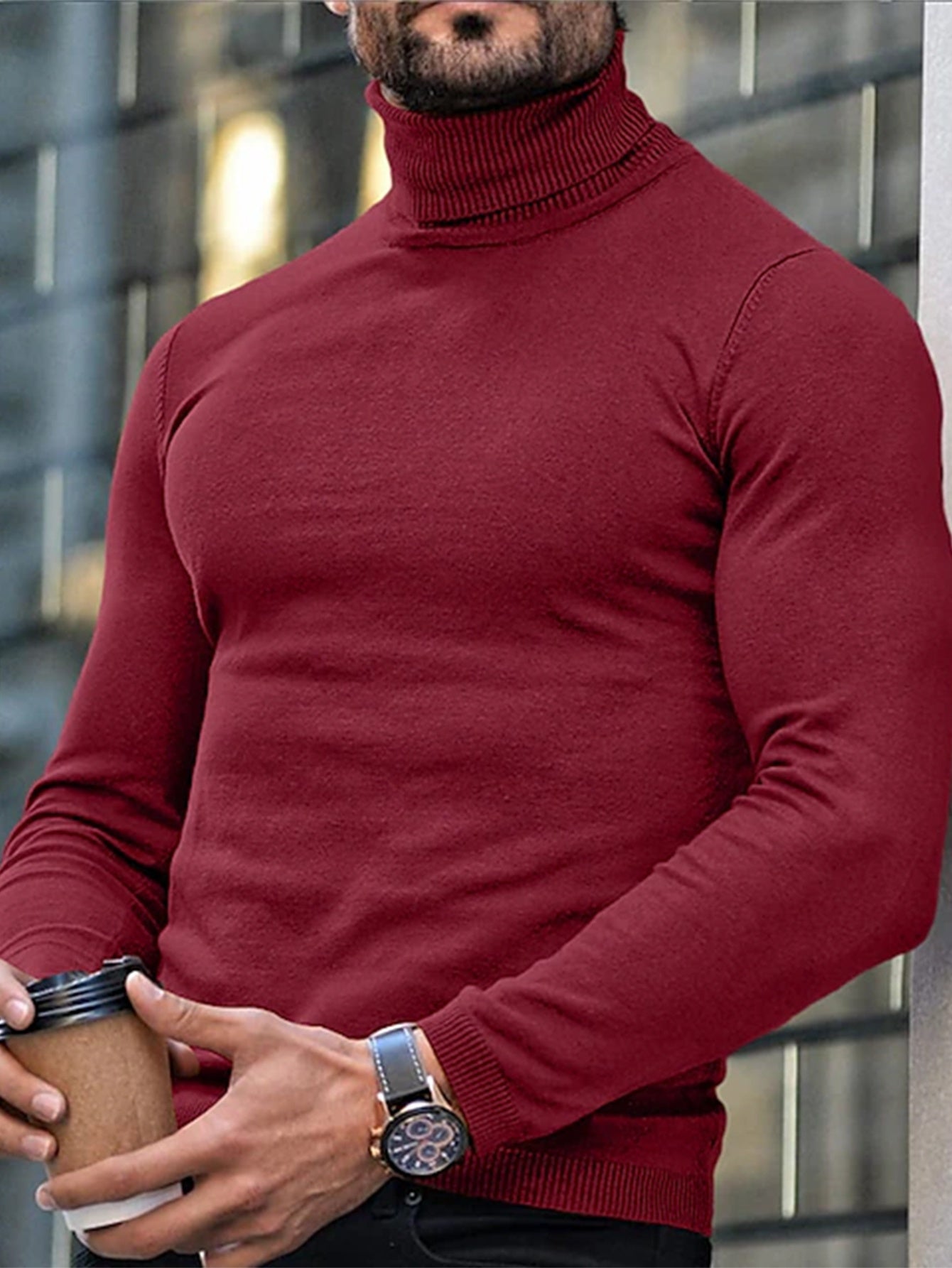 Adrian | Suéter de Punto Premium con Cuello Alto