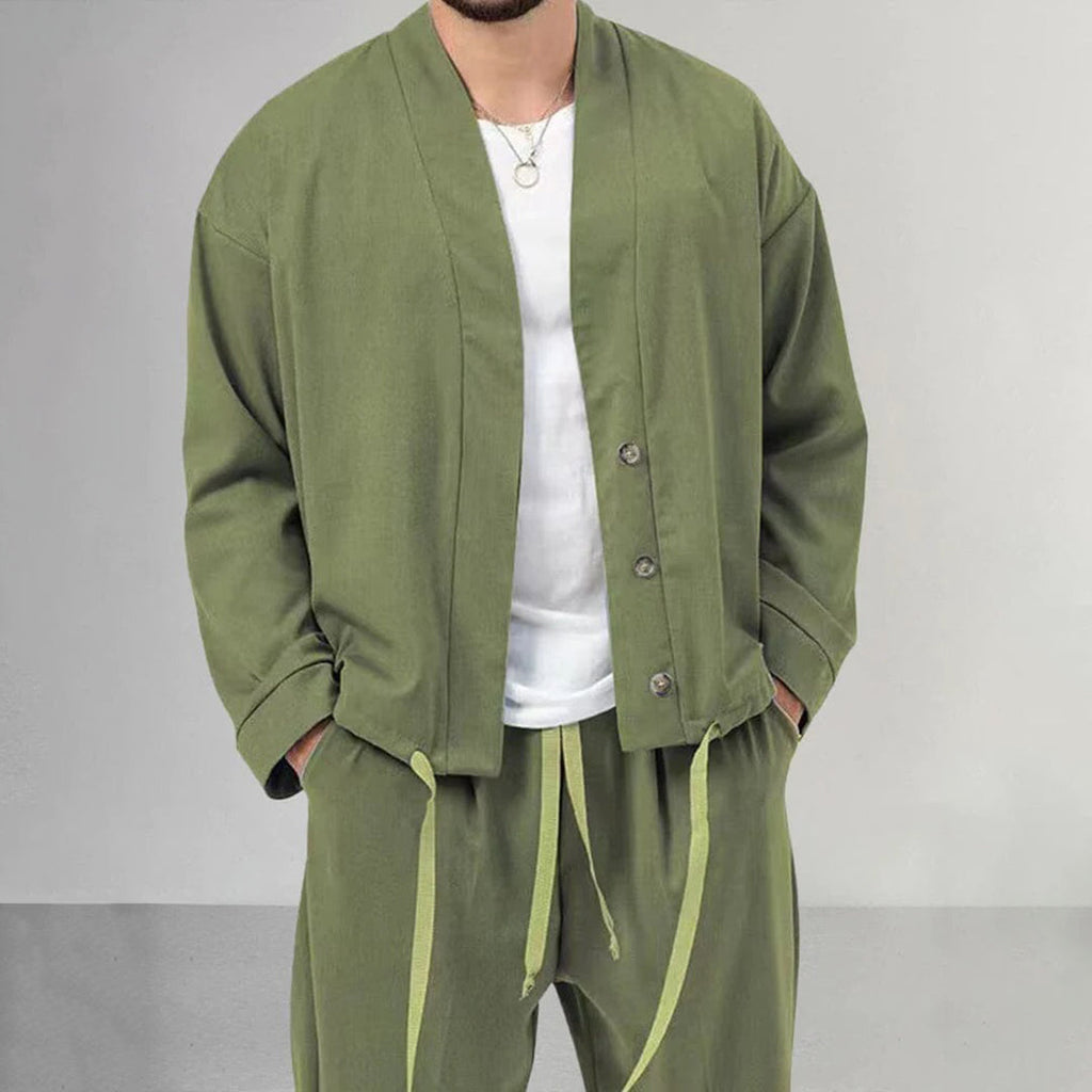 Oriol - Cárdigan y pantalón para hombre