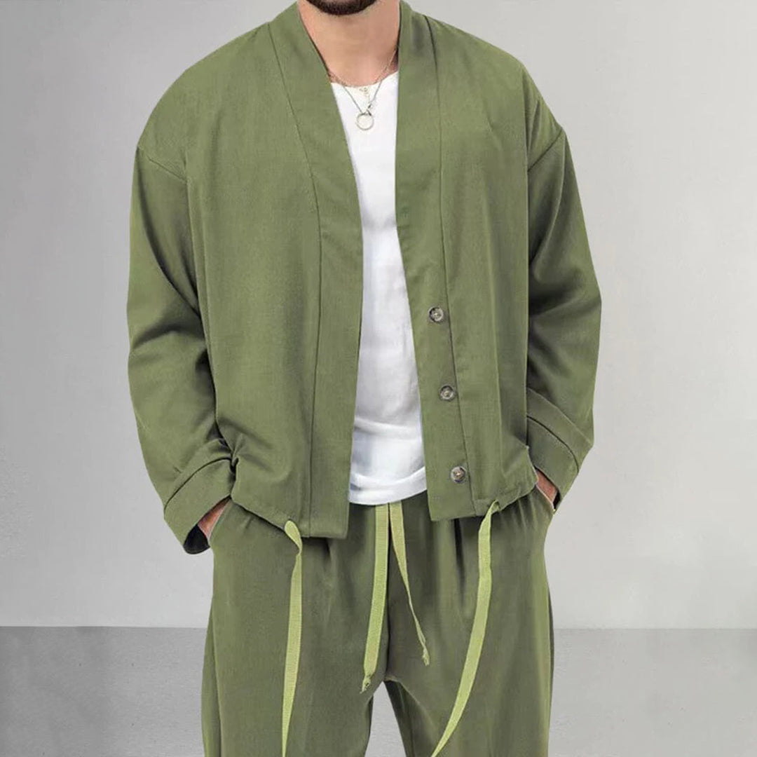 Oriol - Cárdigan y pantalón para hombre