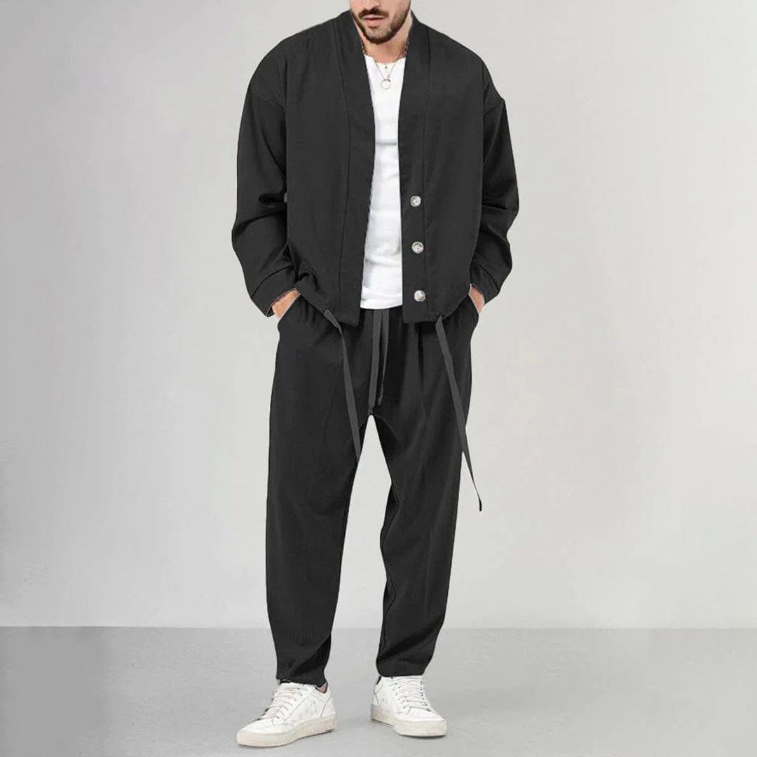 Oriol - Cárdigan y pantalón para hombre