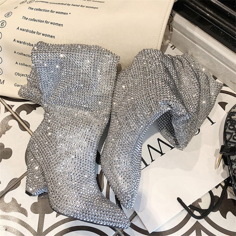 Botas altas con brillantes