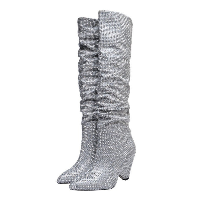 Botas altas con brillantes