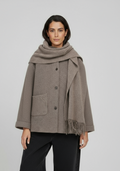Abrigo Elegante con Bufanda - Kenia Store