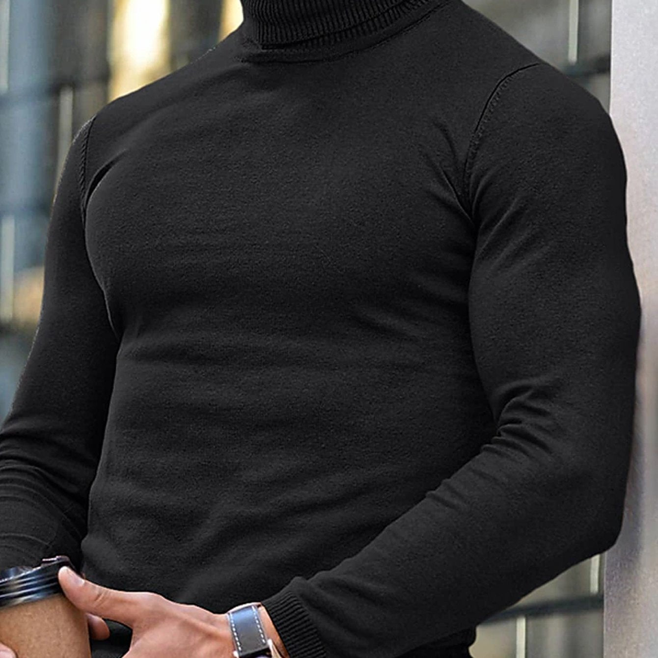 Adrian | Suéter de Punto Premium con Cuello Alto