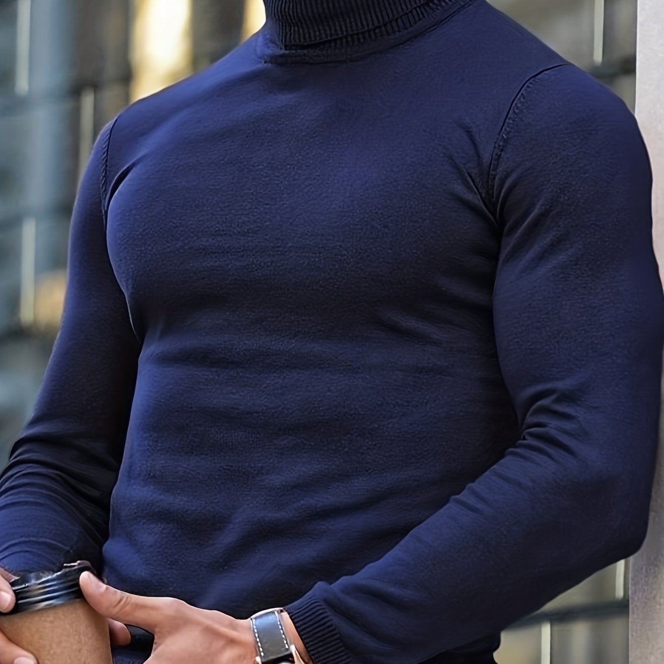 Adrian | Suéter de Punto Premium con Cuello Alto