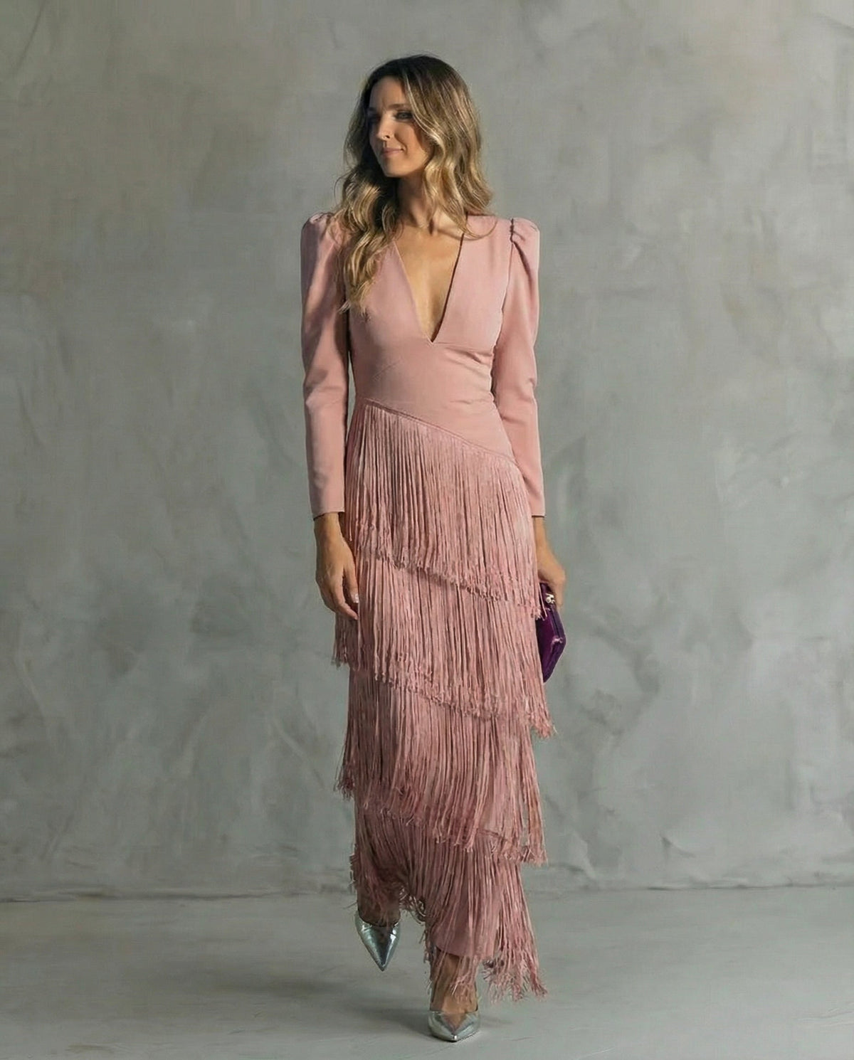 Vestido Clara con flecos