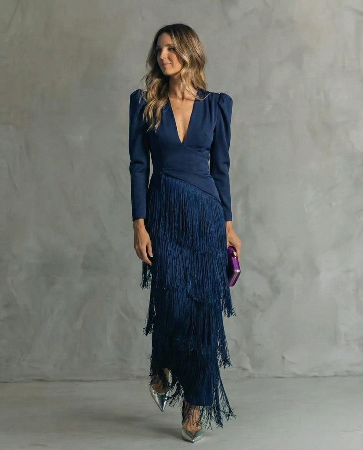 Vestido Clara con flecos