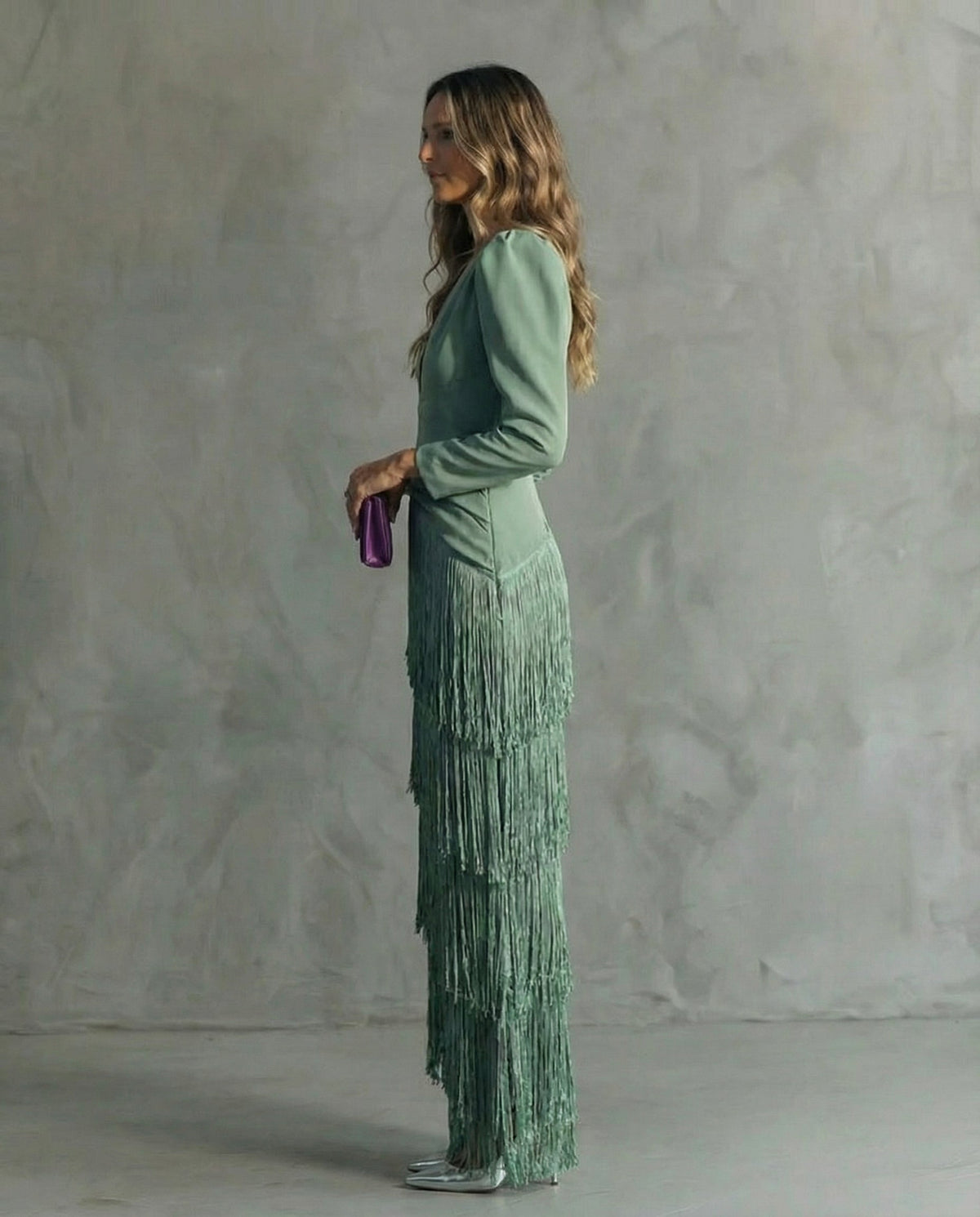 Vestido Clara con flecos