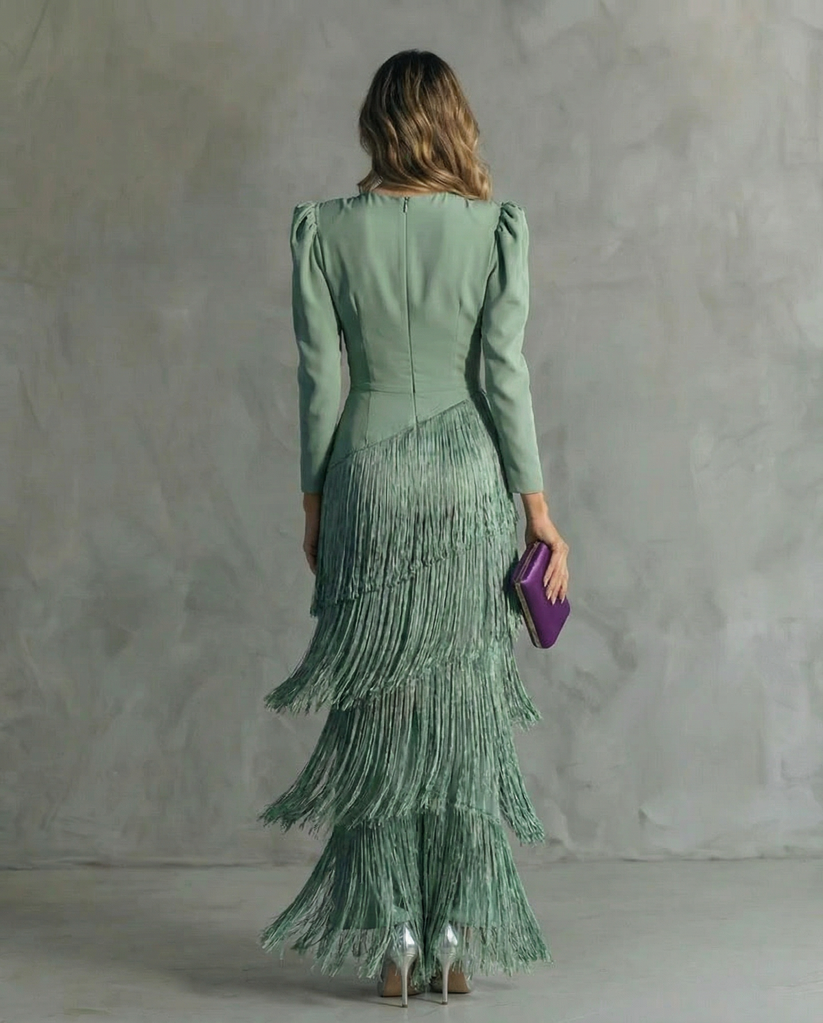 Vestido Clara con flecos