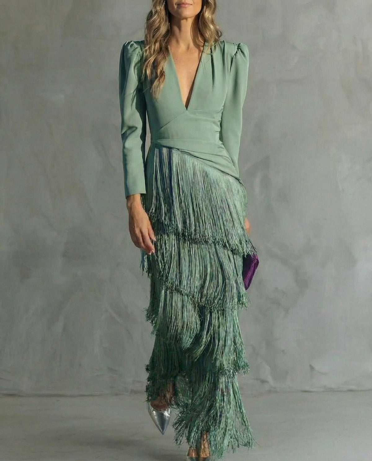 Vestido Clara con flecos