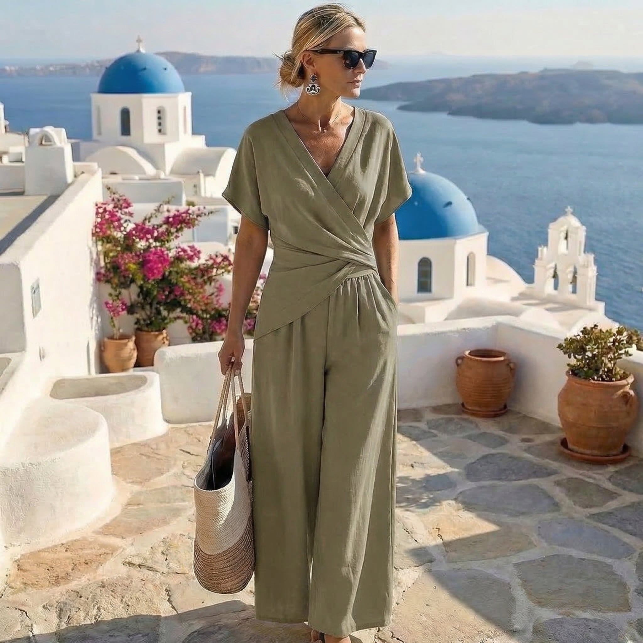 Fenna Conjunto Elegante de Dos Piezas