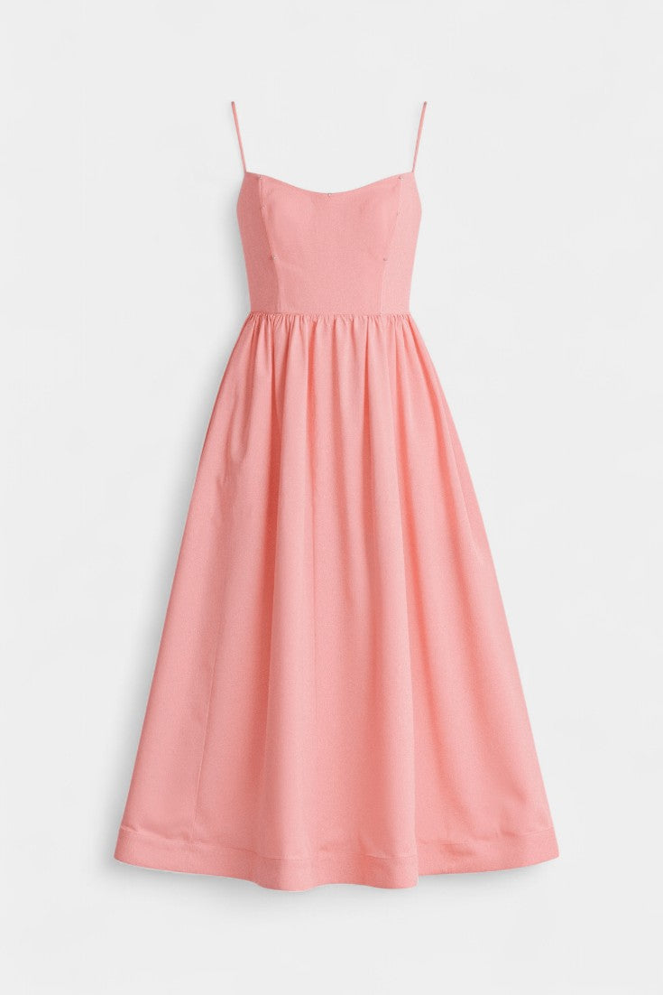 Gota Mar Vestido Midi Sin Mangas de Caída Ligera