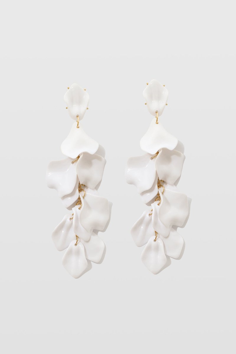 Pendientes de Gota con Diseño de Pétalos de Orquídea