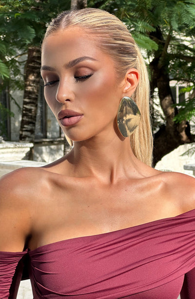 Pendientes Éter Sculpt - Oro